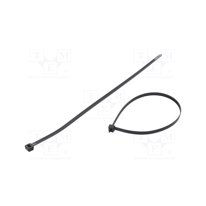 100 pcs x FIX&FASTEN - FIX-S-7.6X380T/BK - Cable tie, L: 380mm, W: 7.6mm, polyamide, 667N, black, Ømax: 102mm