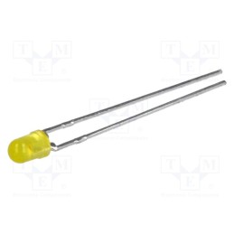 2 pcs x BROADCOM (AVAGO) - HLMP-1719 - LED, 3mm, yellow, 0.9÷2.1mcd, 50°, Front: convex, 1.8÷2.5V