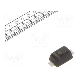 20 pcs x DIODES INCORPORATED - BZT585B15T-7 - Diode: Zener, 0.35W, 15V, SMD, , SOD523, single diode