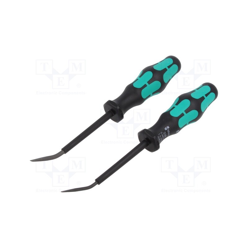 1 set x WERA - 5008100001 - Kit: screwdrivers, slot, for spring clip, 1.5mm2,2.5÷4mm2, 2pcs.