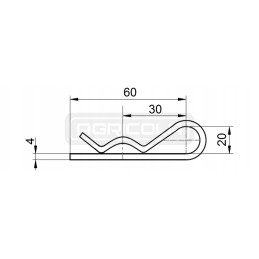 Cotter pin fi4 for hydrolider actuator pin