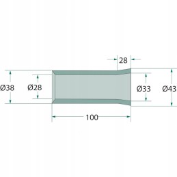 Welding sleeve 100mm 67943018100 10f