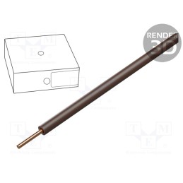 100 m x HELUKABEL - 28772 - Wire, H05V-U, 0.75mm2, solid, Cu, PVC, brown, 300V,500V, CPR: Eca