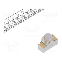 1 pcs x ams OSRAM - SFH 4045N - IR transmitter, 940nm, transparent, 9°, SMD, Dim: 3.1x1.3x2.75mm