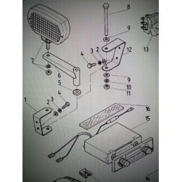 Work lamp mounting bracket 4514 5314 6014