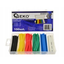 Set of 100 colored heat shrink tubes