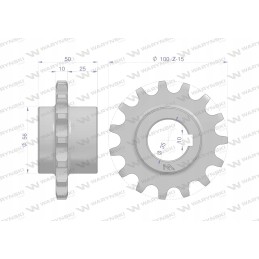 Hardened steel chain wheel with 15 3 4 fi 35 teeth