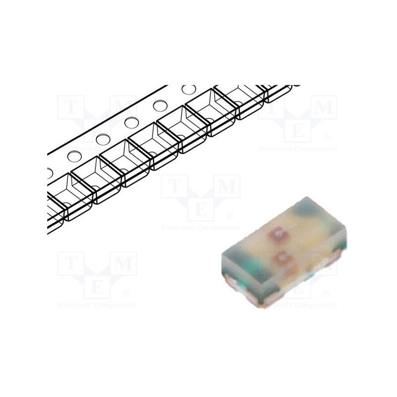 2 pcs x BROADCOM (AVAGO) - HSMF-C167 - LED, SMD, 0603, orange/green, 1.6x0.8x0.5mm, 120°, 20mA, 52/52mW