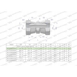 Inch hydraulic connector AA 1 4 BSP Warynski