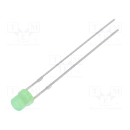 1 pcs x OPTOSUPPLY - OSG5DA3PC4A - LED, 3mm, green, 500÷750mcd, 120°, Front: recessed, 2.8÷3.6V