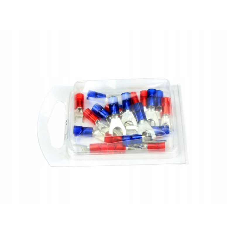 Insulated fork terminals 1 m3 5 and 2 5 m4 pack