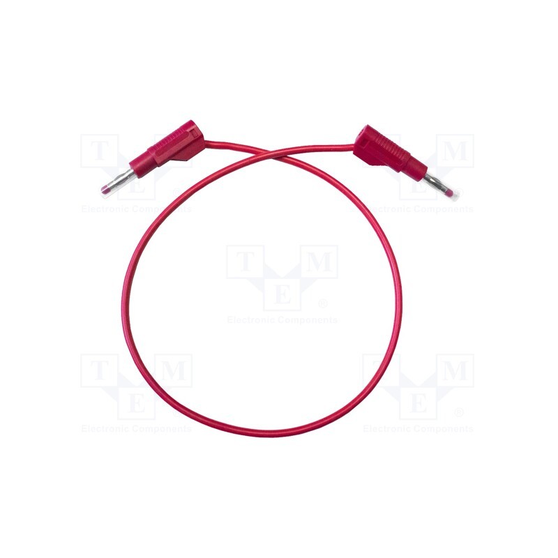 1 pcs x MUELLER ELECTRIC - BU-P4911B-24-2 - Test lead, 20A, banana plug 4mm,both sides, Urated: 1kV, Len: 0.6m