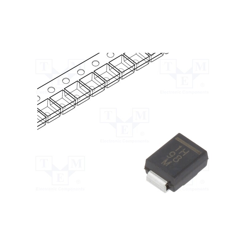 5 pcs x VISHAY - VS-10BQ060HM3/5BT - Diode: Schottky rectifying, SMD, 60V, 1A, SMB,