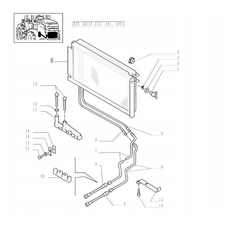 Oil cooler new holland tm 82000903 cnh