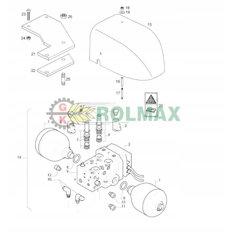 Slider new holland tvt mf 340490a1