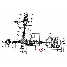 Rear oil flinger Ursus C 360 46503140