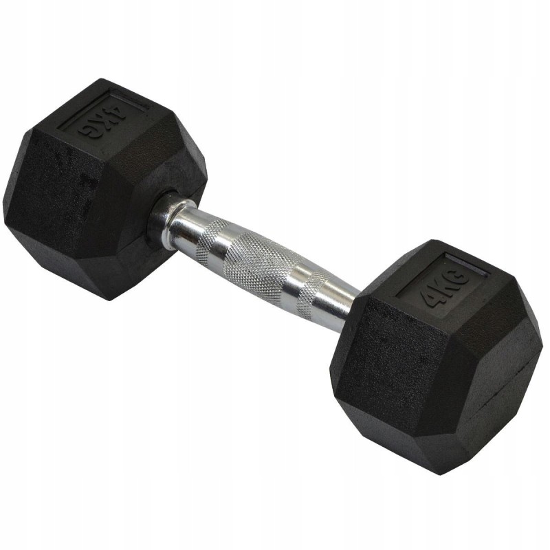 Rubber dumbbell hex weight 4kg energy fit