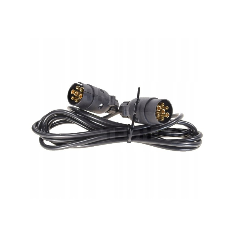 Trailer electrical connector, 2 plugs, 7-wire cable
