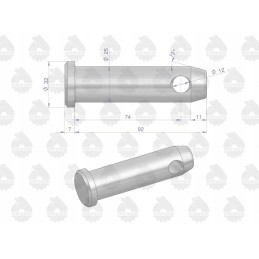 Original mf transport hitch mounting pin