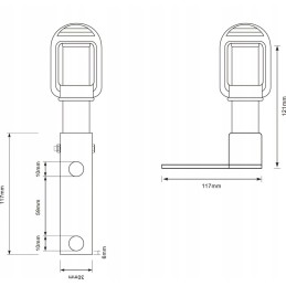 Flash mount, type K, rotatable