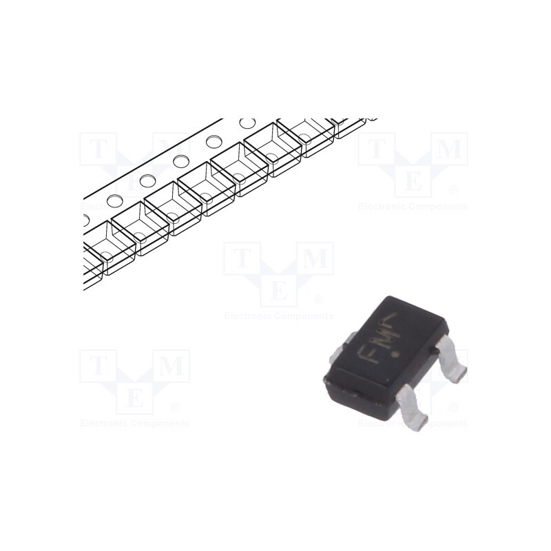 25 pcs x ONSEMI - MMBTA56WT1G - Transistor: PNP, bipolar, 80V, 0.5A, 0.46W, SC70,SOT323