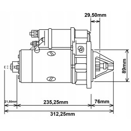 Starter 12v 2 8kw massey ferguson 3085 3095