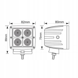 Small flood work lamp 4led 12 24v 1400lm