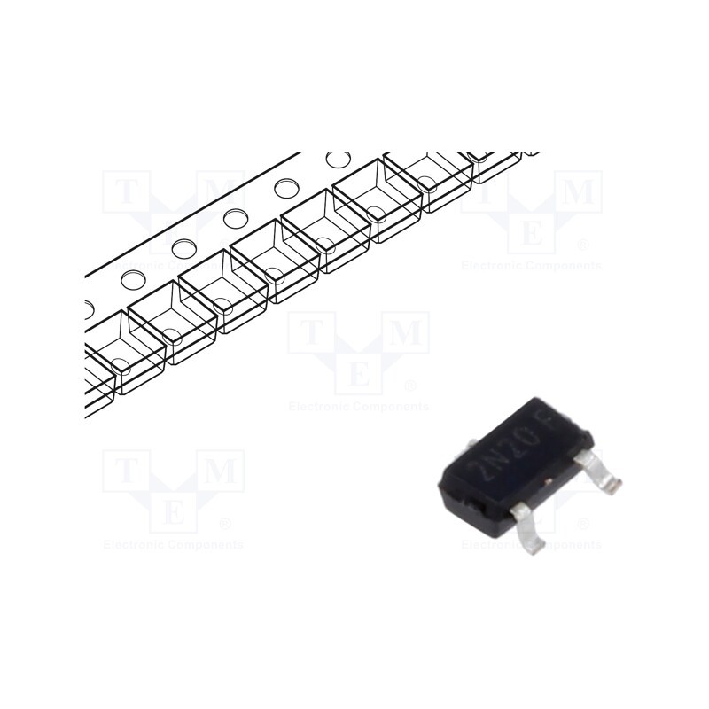 10 pcs x BRIDGELUX - BXP2N20L - Transistor: N-MOSFET, unipolar, 185V, 1.2A, Idm: 8A, 2W, SOT23-3