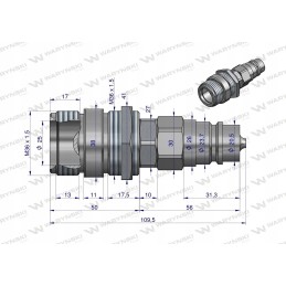 Hydraulic reduction ST socket Euro plug