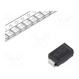 5 pcs x VISHAY - SSA33L-E3/61T - Diode: Schottky rectifying, SMD, 30V, 3A, SMA,