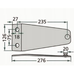 Lawn mower blade holder 1040560 Kverneland Deutz Fah