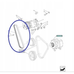 Air conditioning compressor belt 84370634 new holland cn