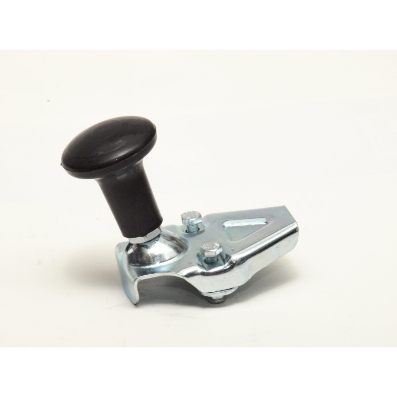 The steering wheel knob is solid