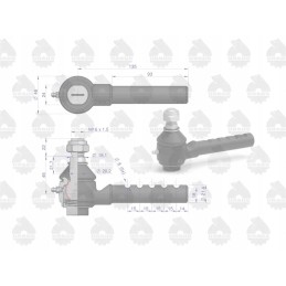 Ball and insert joint with nut 46635680 50635