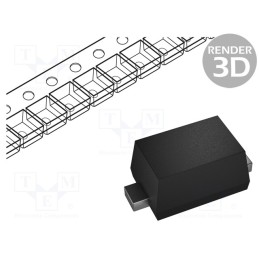 25 pcs x DIODES INCORPORATED - BZT585B3V9T-7 - Diode: Zener, 0.35W, 3.9V, SMD, , SOD523, single diode