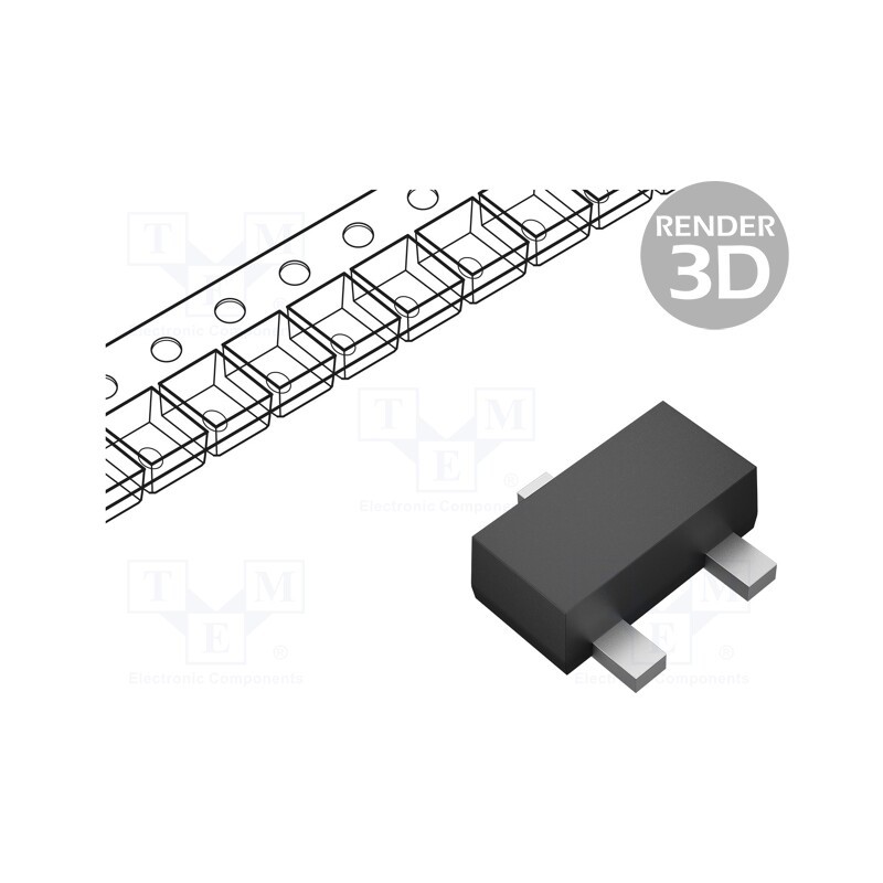 5 pcs x ONSEMI - 2N7002T - Transistor: N-MOSFET, unipolar, 60V, 0.073A, Idm: 800mA, 0.2W