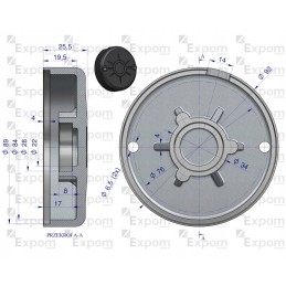 Rear cover of the m type starter brush holder
