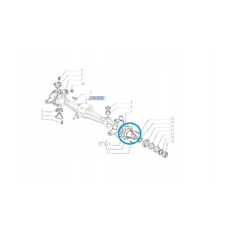 Hub pin New Holland TD Case JX 5193272