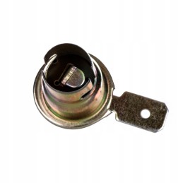 Metal bulb holder with 2 pins