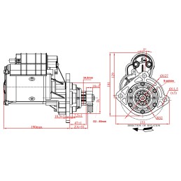 Claas Mercedes Benz Unimog starter 12v 3 2kw