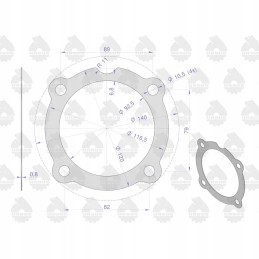 Injection pump gasket 0 8mm c330 org 50004290