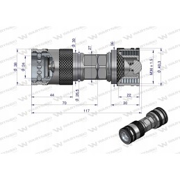 Warynski screwed Euro socket plug reduction