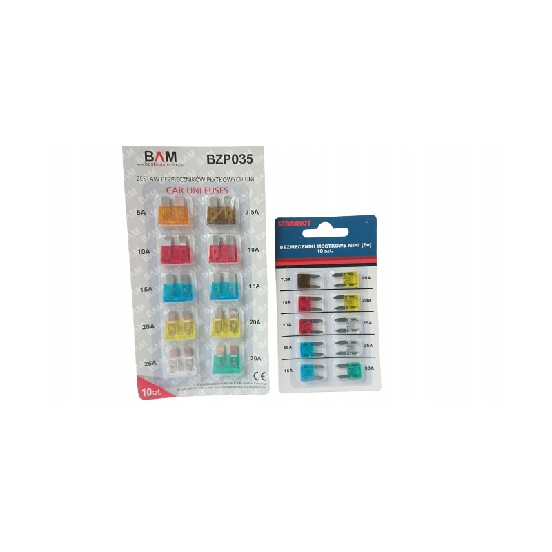 Set of blade fuses, large, small, 20 pcs