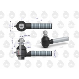 Ball joint II threaded c 360 385 original