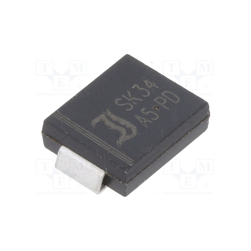 5 pcs x DIOTEC SEMICONDUCTOR - SK34-AQ - Diode: Schottky rectifying, SMD, 40V, 3A, SMC,