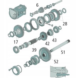 Gear wheel 70815230 1687430m1 granite