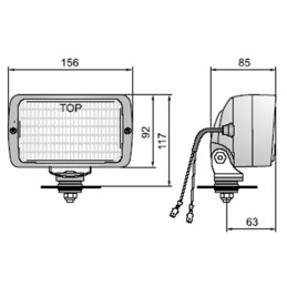 Work lamp searchlight reflector 12 24v ursus nh