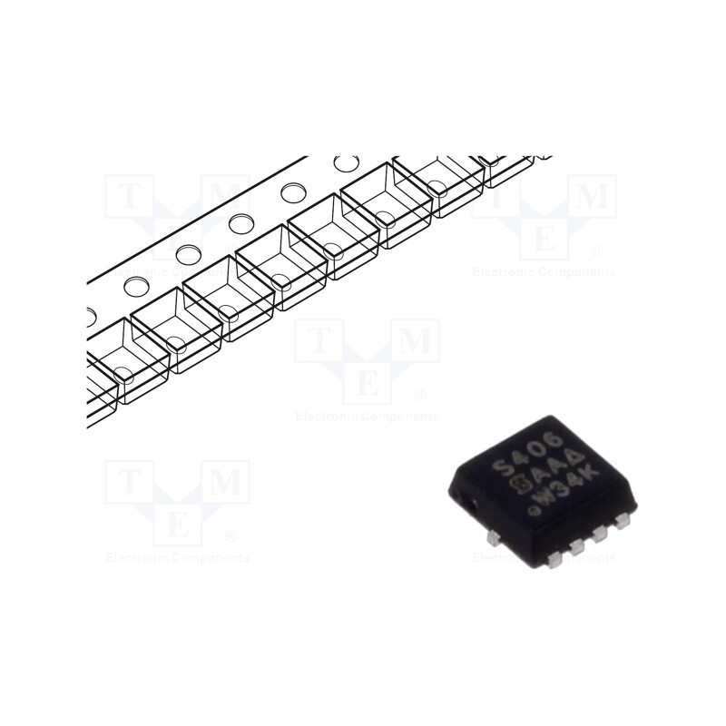 1 pcs x VISHAY - SIS406DN-T1-GE3 - Transistor: N-MOSFET, TrenchFET®, unipolar, 30V, 12.2A, Idm: 50A