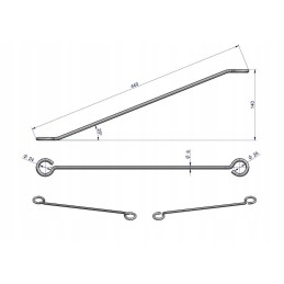 Galvanized long connector 5266040100 rake