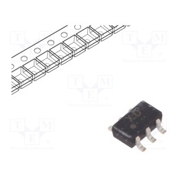 5 pcs x TOSHIBA - RN1604(TE85L,F) - Transistor: NPN x2, bipolar, BRT, 50V, 0.1A, 0.3W, SM6, R1: 2.2kΩ